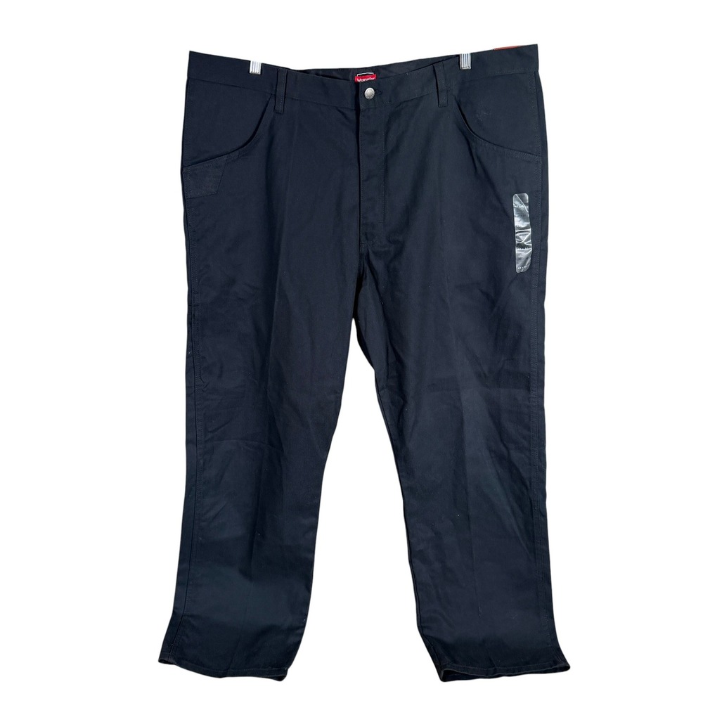 Wrangler Workwear Pants Mens 42x30 Black Relaxed Fit Utility Trousers Canvas NEW